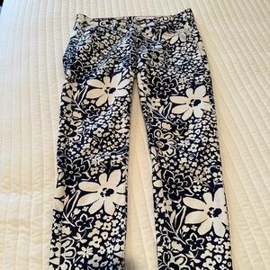 Kate Spade Navy and White Floral Jeans
